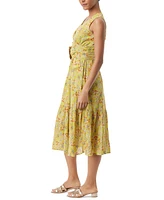 Sam Edelman Women's Selene Cotton Belted Midi Dress - Apple Green