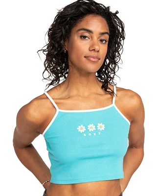 Roxy Juniors' Cotton High-Low Cropped Muscle Tank Top