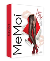 MeMoi Women's Born To Be Wild Leopard Crotchless Sheer Pantyhose