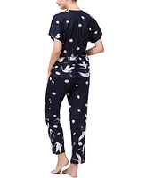 kimi + kai Maternity Birdie Nursing 2-Piece Pajama Set