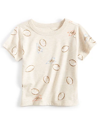 First Impressions Baby Boy Short Sleeve Football Print T-Shirt, Created for Macy's