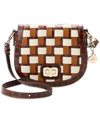 Brahmin Briar Pecan Edgewater Mini Leather Crossbody