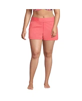 Lands' End Plus 3 Inch Quick Dry Swim Shorts with Panty