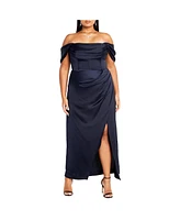 City Chic Plus Forbidden Love Maxi Dress