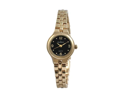 Peugeot Women's Small Face Gold-Tone Link Watch with Gold-Tone Metal Bracelet