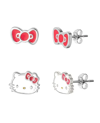 Hello Kitty Sanrio Bow Stud Earring Set