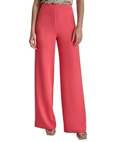 Dkny Women's Mid-Rise Side-Zip Wide-Leg Pants