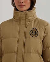 Lauren Ralph Women's Hooded Crest Puffer Coat