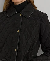 Lauren Ralph Women's Quilted Velboa-Lined Coat