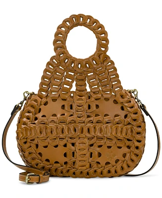 Patricia Nash Ticci Chain-Link Leather Crossbody Bag