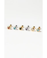 Aurora Bezel Set Solitaire Stud Earrings