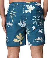 Reef Men's Harmon Tropical Print Drawstring 5-3/4" Swim Trunks