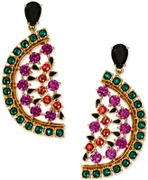 Ajoa by Nadri 18k Gold-Plated Multicolor Mixed Stone Watermelon Slice Drop Earrings