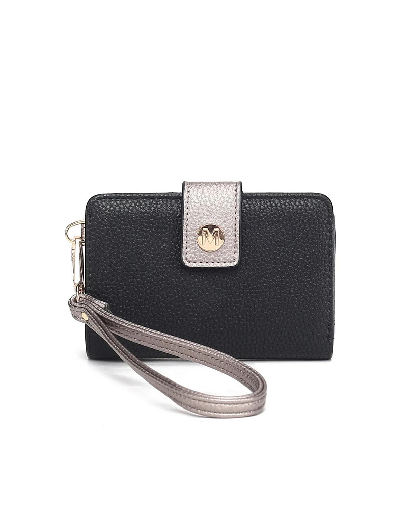 Mkf Collection Shira Color Block Wallet with wristlet by Mia K