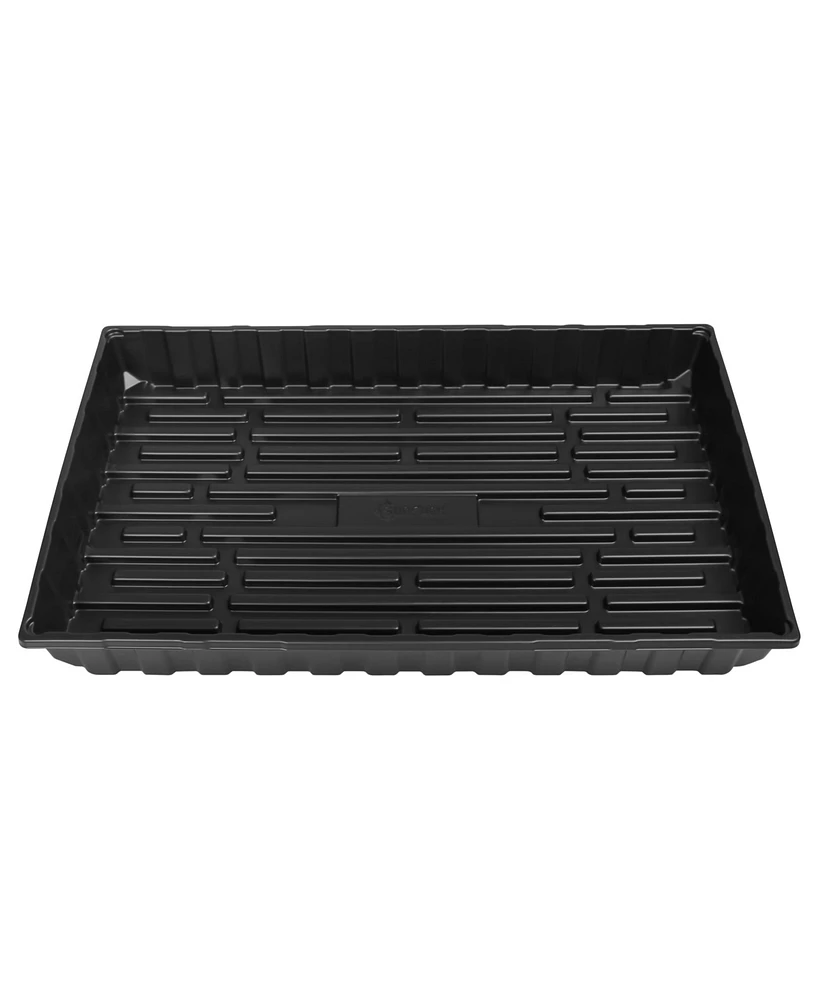 Sunpack 14 x 22in Extra Strength Plastic Seeding Tray, Black, 2.5in