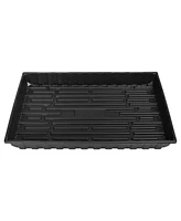 Sunpack 14 x 22in Extra Strength Plastic Seeding Tray, Black, 2.5in