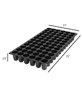 Sunpack 21 x 11in Extra Strength Round 50 Cell Insert Tray, Black