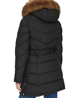 Tommy Hilfiger Women's Faux-Fur-Trim Hooded Puffer Coat, Created for Macy's