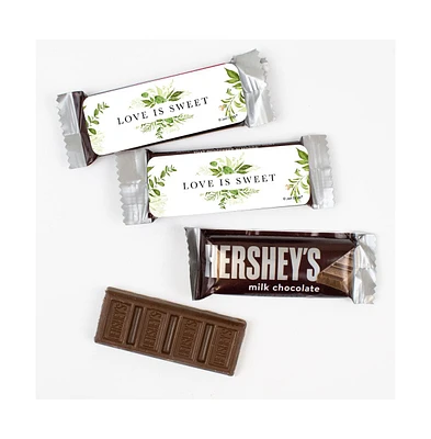 Just Candy 44 Pcs Bulk Wedding Candy Hershey's Snack Size Chocolate Bar Party Favors (19.8 oz, Approx. 44 Pcs) - Botanical - Assorted pre