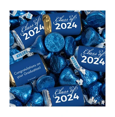 Just Candy 262 Pcs Gold Graduation Candy Party Favors Hershey's Miniatures and Gold Kisses by (3.3 lbs approx. 262 Pcs)