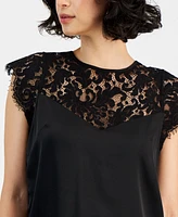 Guess Women's Marie Lace-Yoke Top