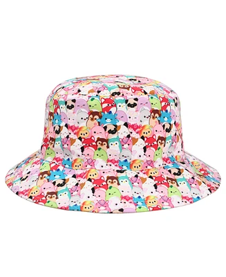 Squishmallows Girls Characters Reversible Aop Youth Pink Bucket Hat