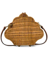 Patricia Nash Cala Luna Clam Small Rattan Crossbody Bag