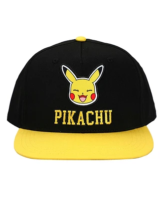 Pokemon Boys Pikachu Youth Black Snapback Cap