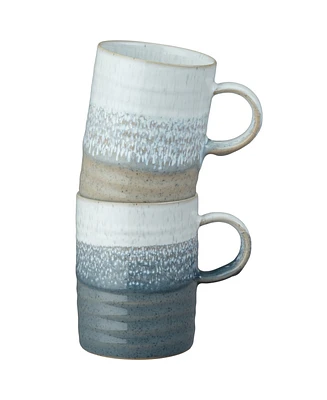 Denby Kiln Collection Accents Set of 2 Ridged Mugs