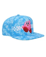 Kirby Boys Cloud Pattern Blue Youth Snapback Cap