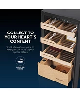Newair 840 Count Electric Cigar Humidor, Built-in Humidification System with Opti-Temp Heating and Cooling Function, Precision Temperature, Led Lighti