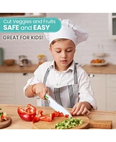 3-Piece Kids Knife Set for Real Cooking & Baking - Toddler Knives Cutting Fruits, Veggies, Cake