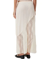 Cotton On Women's Lace Panel Maxi Skirt