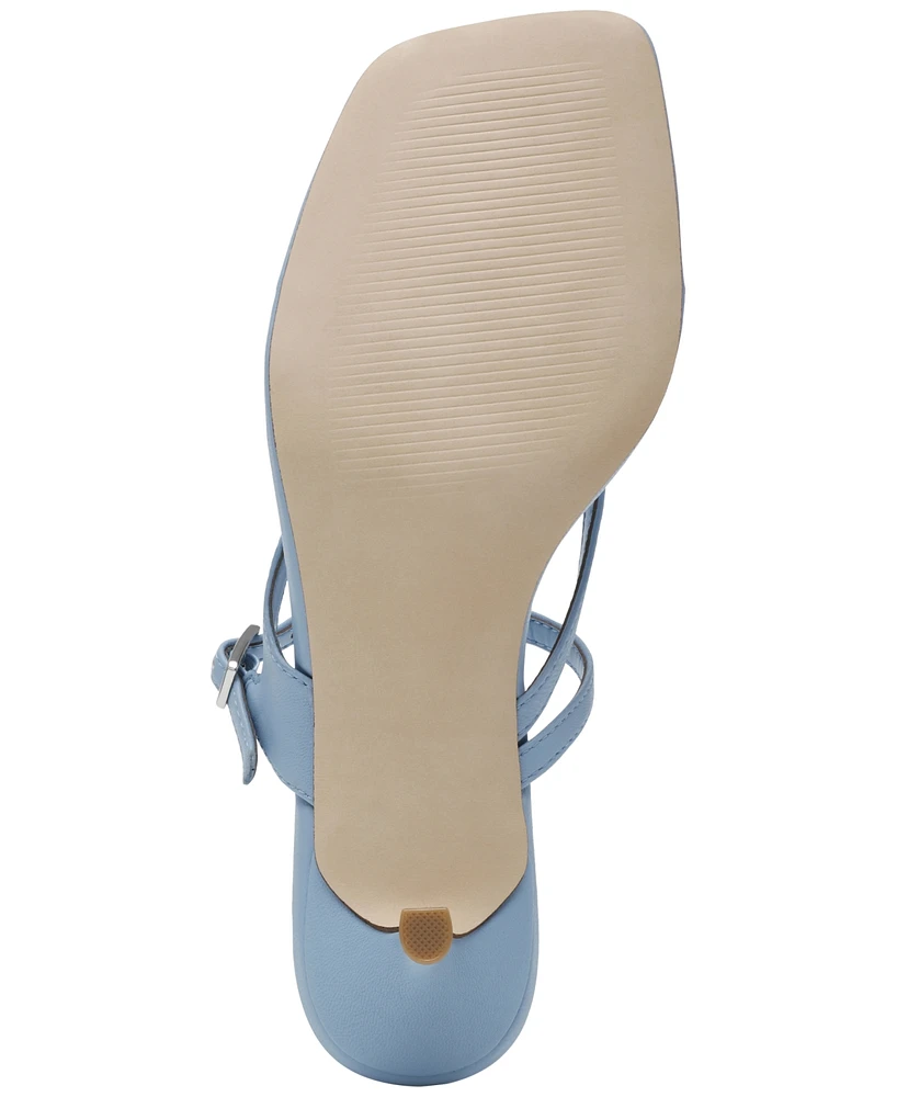 Steve Madden Women's Jessa Banded Kitten-Heel Slip-On Sandals