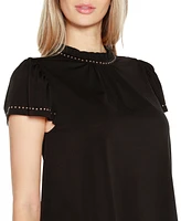 Belldini Black Label Embellished Cap-Sleeve Knit Top