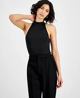 Bar Iii Women's Sleeveless Mock Neck Bodysuit, Created for Macy's