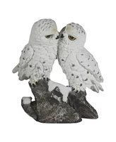 Fc Design 6"H Snow Owl Kissing Figurine Decoration Home Decor Perfect Gift for House Warming, Holidays and Birthdays