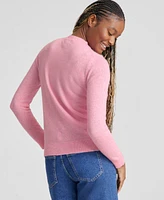 Charter Club Women's Cashmere Love Embroidered Crewneck Sweater, Regular & Petite, Created for Macy's