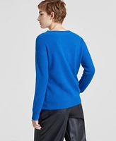 Charter Club Women's 100% Cashmere Ribbed V-Neck Sweater, Regular & Petites, Created for Macy's