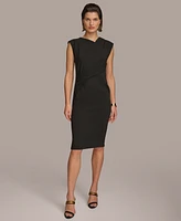 Donna Karan Women's Ruched Sheath Dress