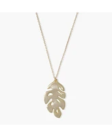 sanctuaire Sanctuary Project by Statement Palm Leaf Pendant Necklace Gold