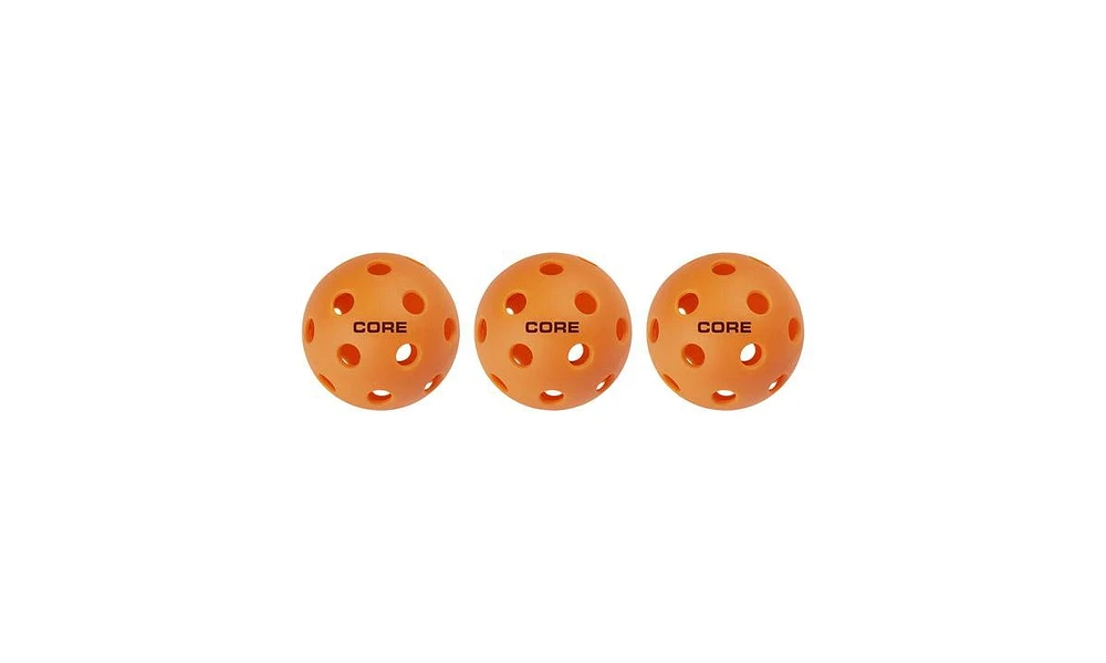 Core Pickleball Orange Indoor 26 Hole Pickleballs