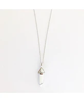 sanctuaire Sanctuary Project by Semi Precious White Howlite Crystal Pendant Necklace Silver