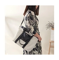 Sunveno Large Canvas Diaper Tote Bag