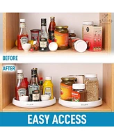 Zulay Kitchen Lazy Susan Cabinet Organizer With Silicone Padded Grip