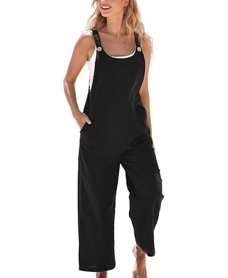 Cupshe Women's Raven Tapered Pinafore Jumpsuit