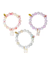 Zomi Gems Girls Easter Bunny Bead Bracelet - Set of 3