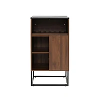 Slickblue Wine Storage Cabinet Buffet Sideboard with Adjustable Shelf and Sliding Door