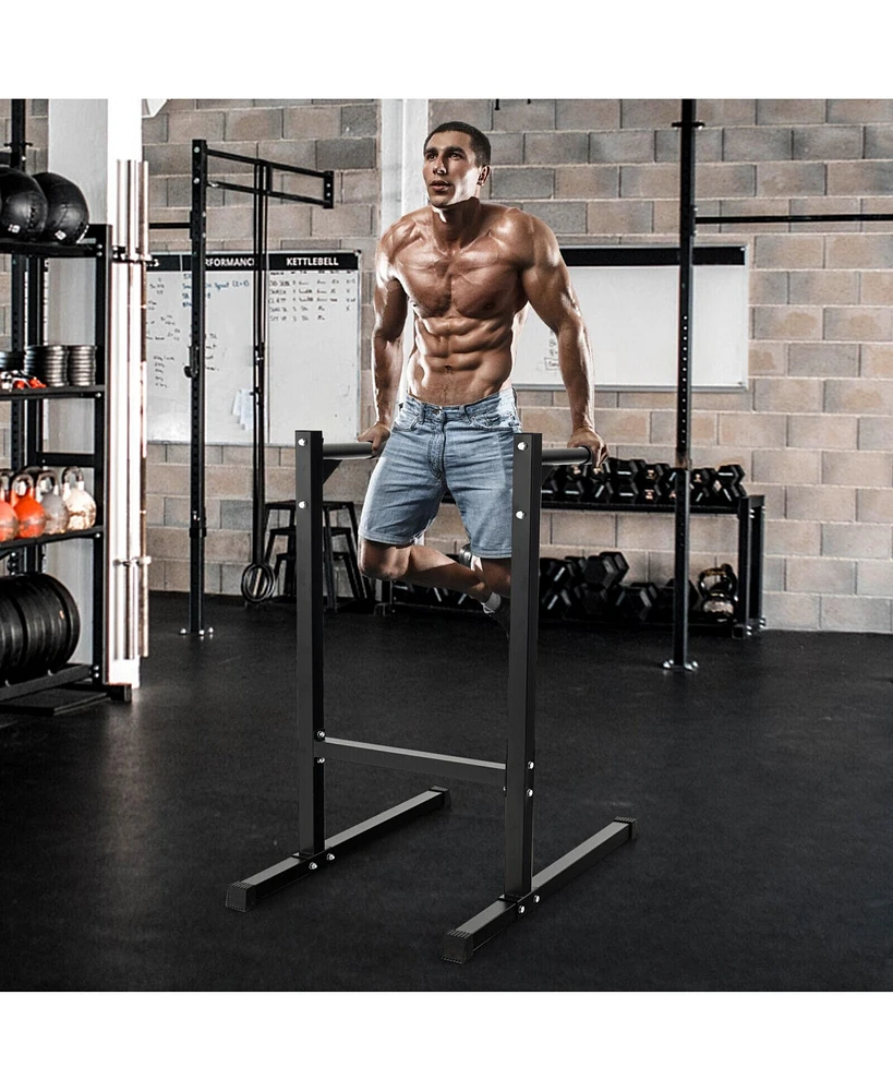 Slickblue Multifunctional Dip Stand with Foam Handles for Home Gym