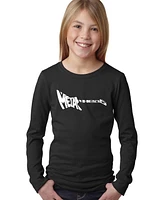 La Pop Art Girls Word Long Sleeve - Metal Head